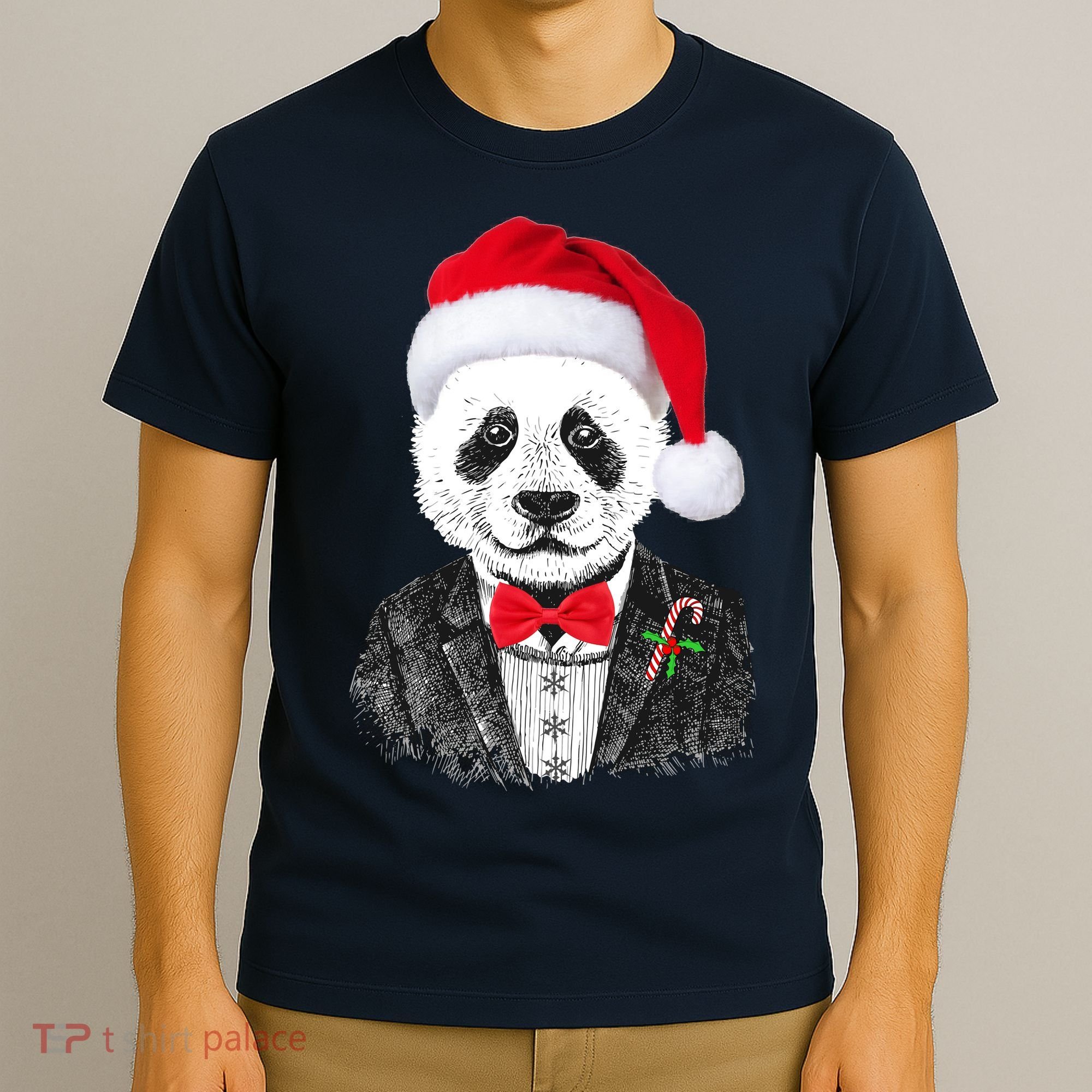 Santa Claus Panda Bear T-Shirt