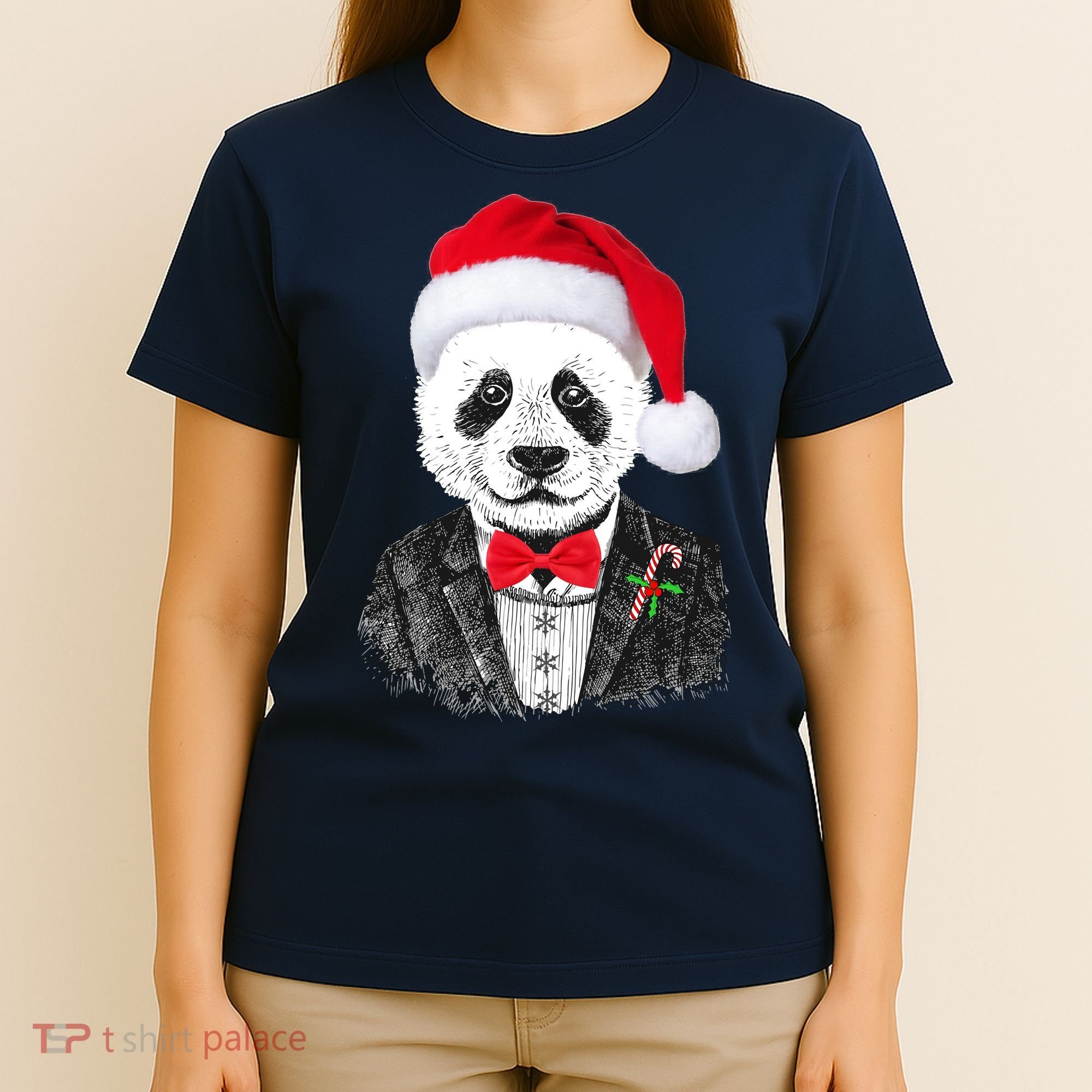 Santa Claus Panda Bear T-Shirt