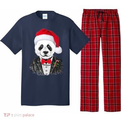 Santa Claus Panda Bear Pajama Set