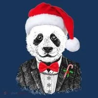 Santa Claus Panda Bear Mousepad thumb 1