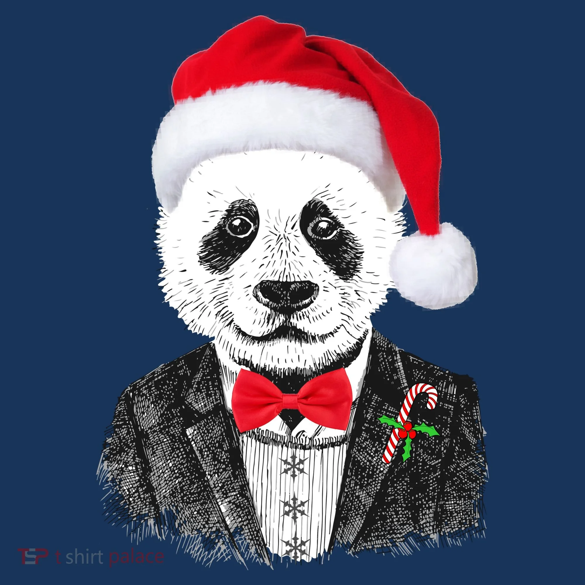 Santa Claus Panda Bear Mousepad