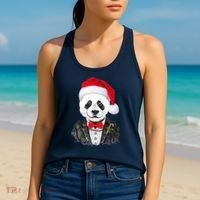 Santa Claus Panda Bear Women's Tank Top thumb 2