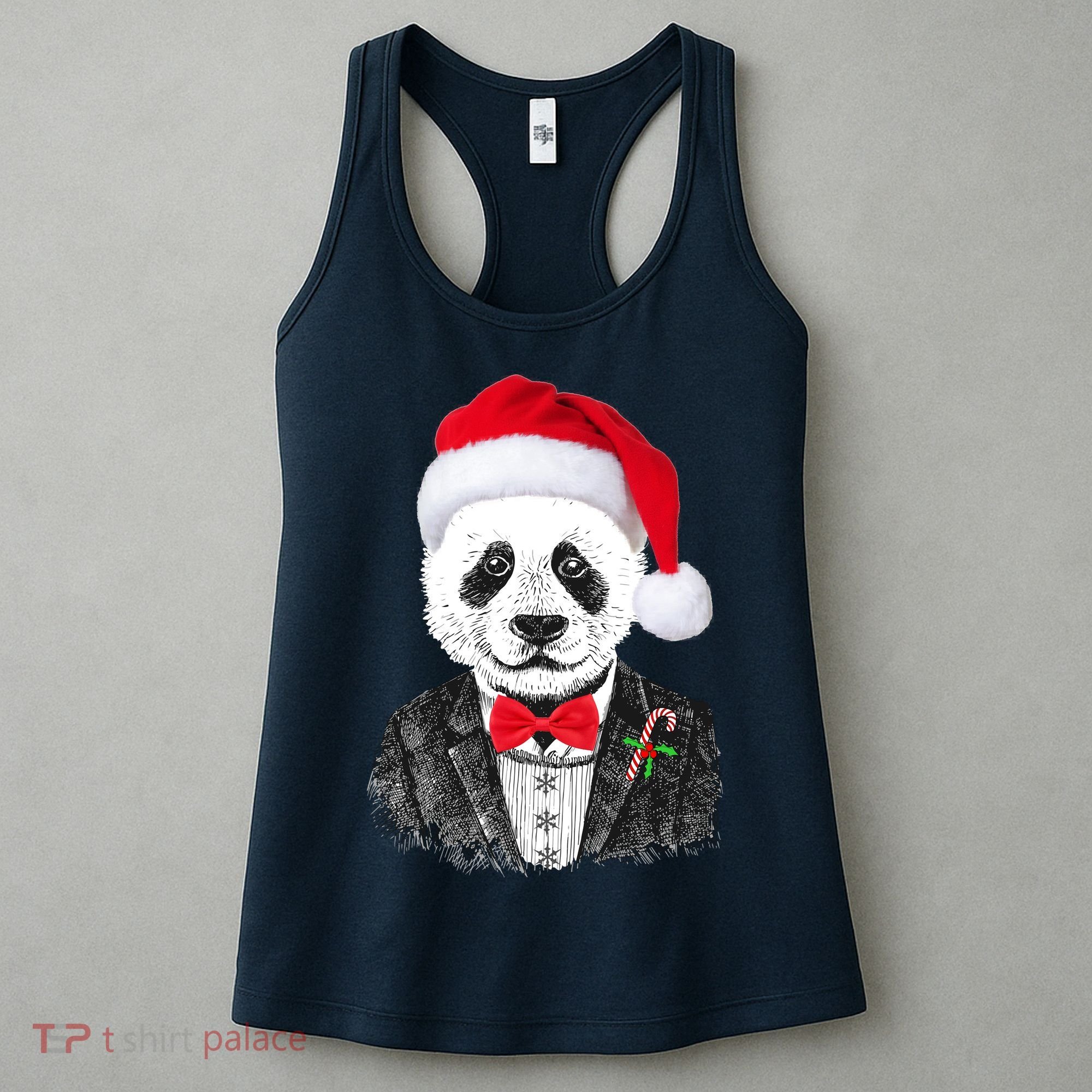 Santa Claus Panda Bear Women's Tank Top