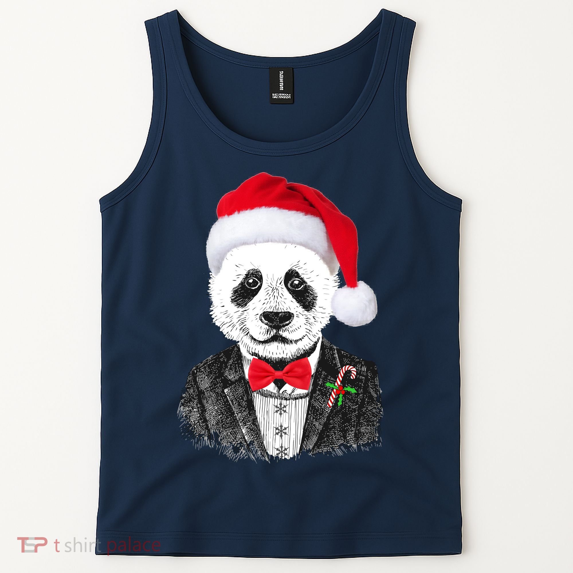 Santa Claus Panda Bear Tank Top