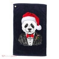 Santa Claus Panda Bear Golf Towel thumb 0