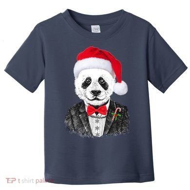 Santa Claus Panda Bear Toddler T-Shirt