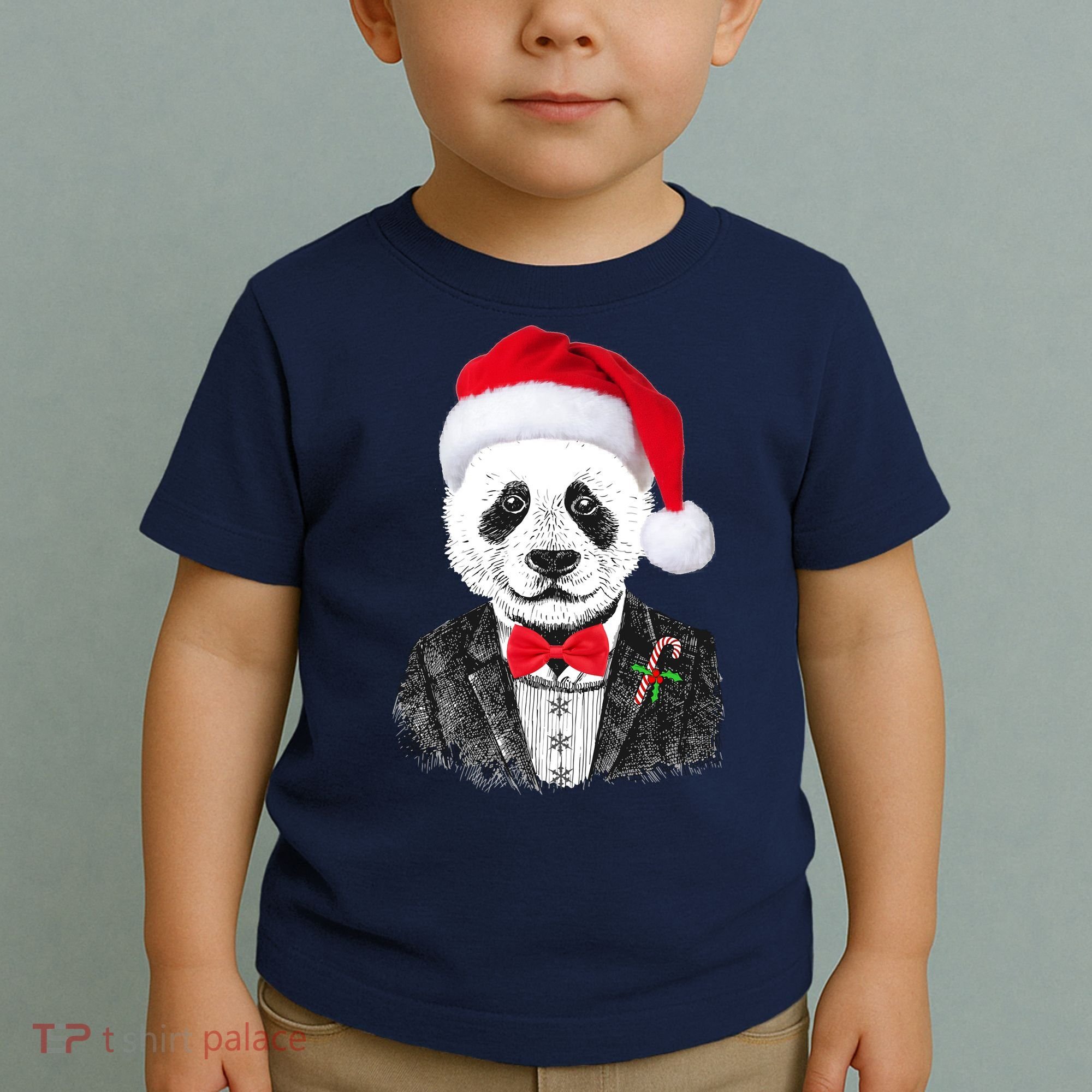 Santa Claus Panda Bear Toddler T-Shirt