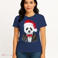 Santa Claus Panda Bear Women's T-Shirt thumb 4