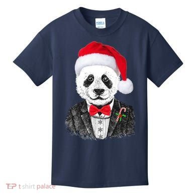Santa Claus Panda Bear Kids T-Shirt