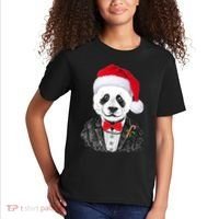 Santa Claus Panda Bear Kids T-Shirt thumb 2