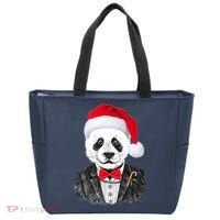 Santa Claus Panda Bear Tote Bag thumb 0