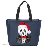 Santa Claus Panda Bear Tote Bag thumb 0