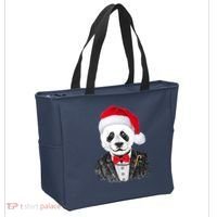 Santa Claus Panda Bear Tote Bag thumb 2