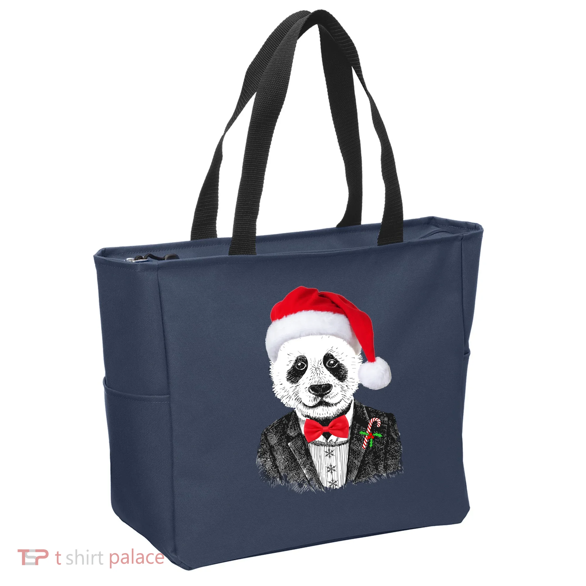 Santa Claus Panda Bear Tote Bag