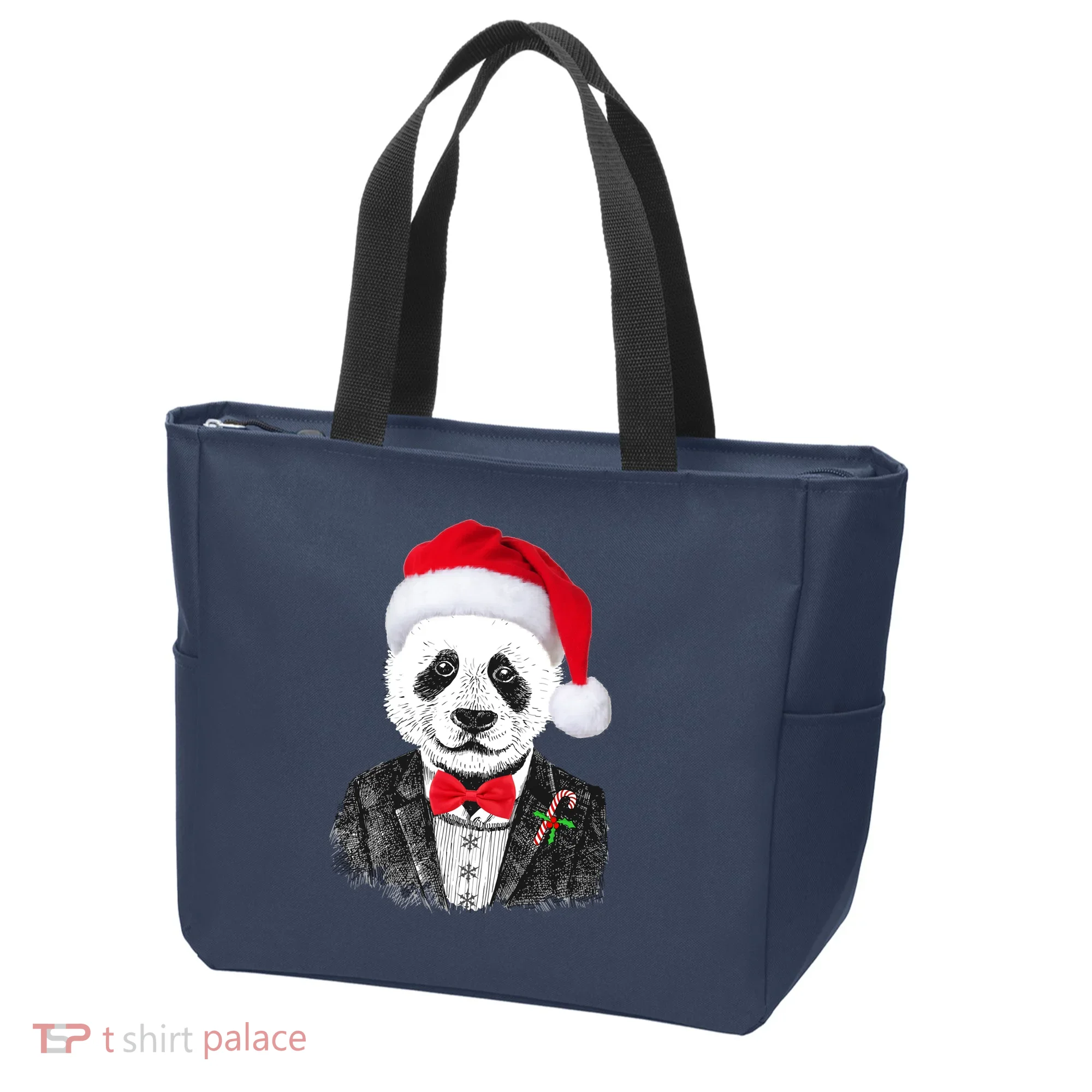 Santa Claus Panda Bear Tote Bag