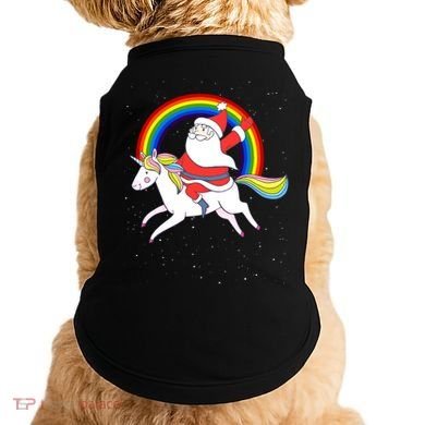 Santa Claus Unicorn Christmas Magic Doggie Tank