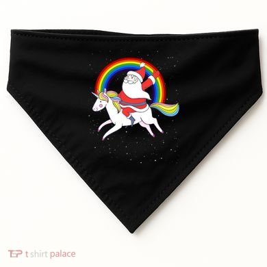 Santa Claus Unicorn Christmas Magic USA-Made Doggie Bandana