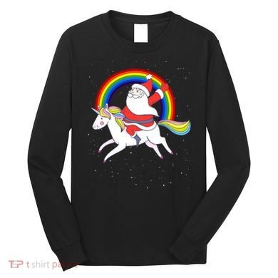 Santa Claus Unicorn Christmas Magic Long Sleeve Shirt