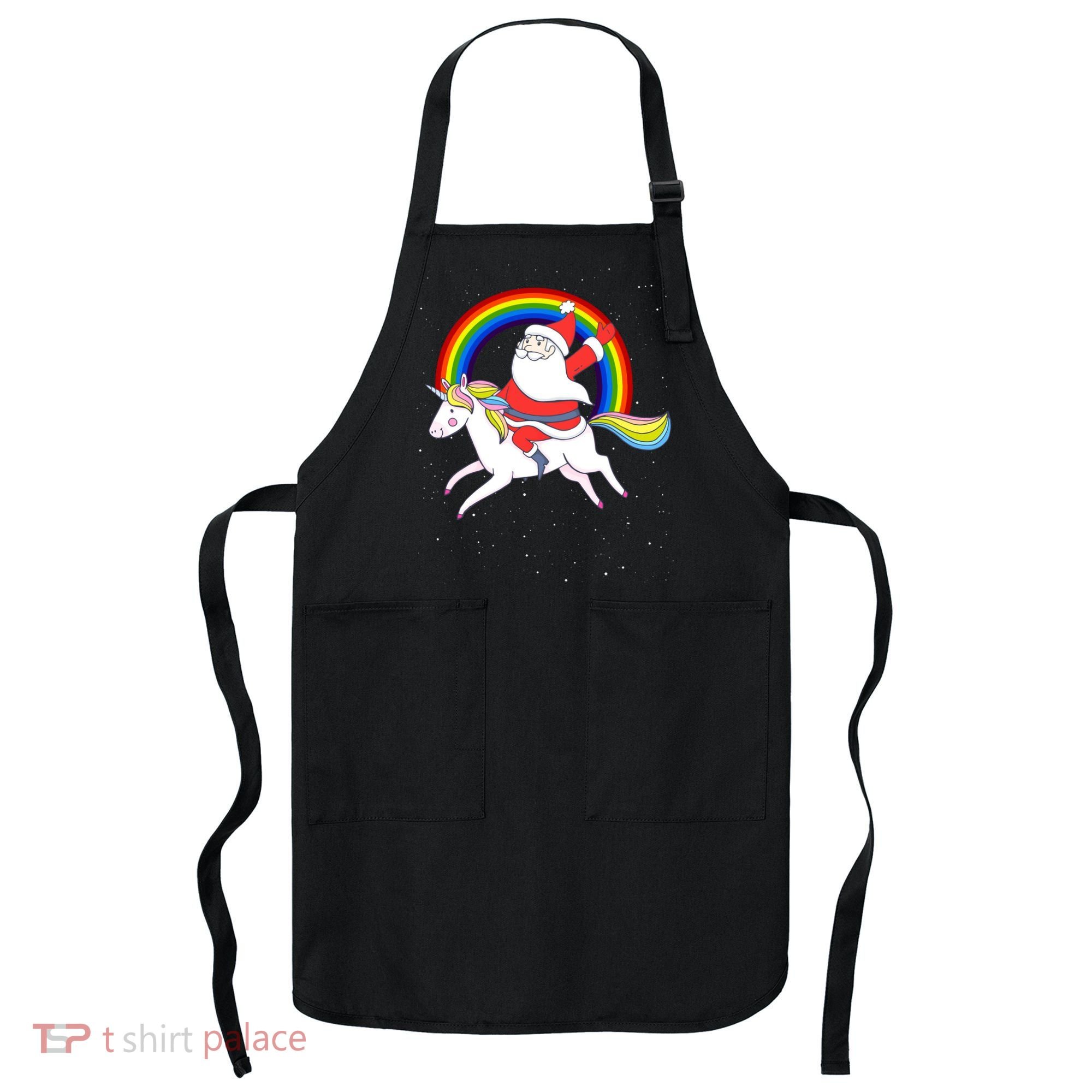 Santa Claus Unicorn Christmas Magic Apron