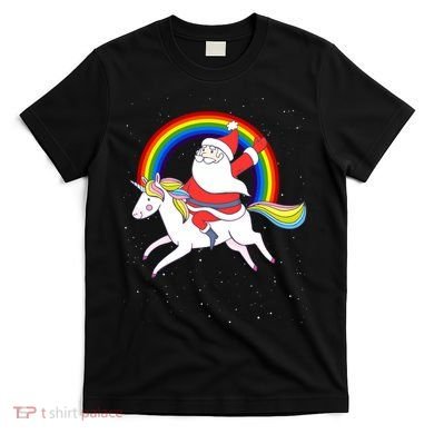 Santa Claus Unicorn Christmas Magic T-Shirt