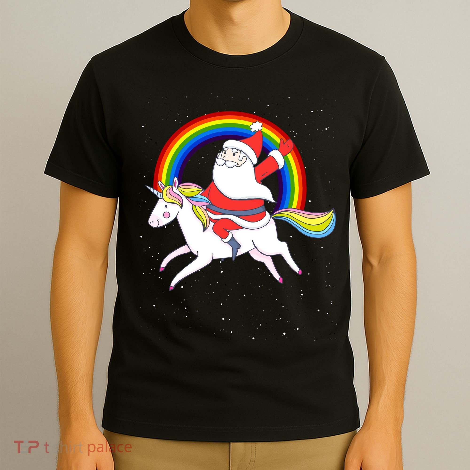Santa Claus Unicorn Christmas Magic T-Shirt