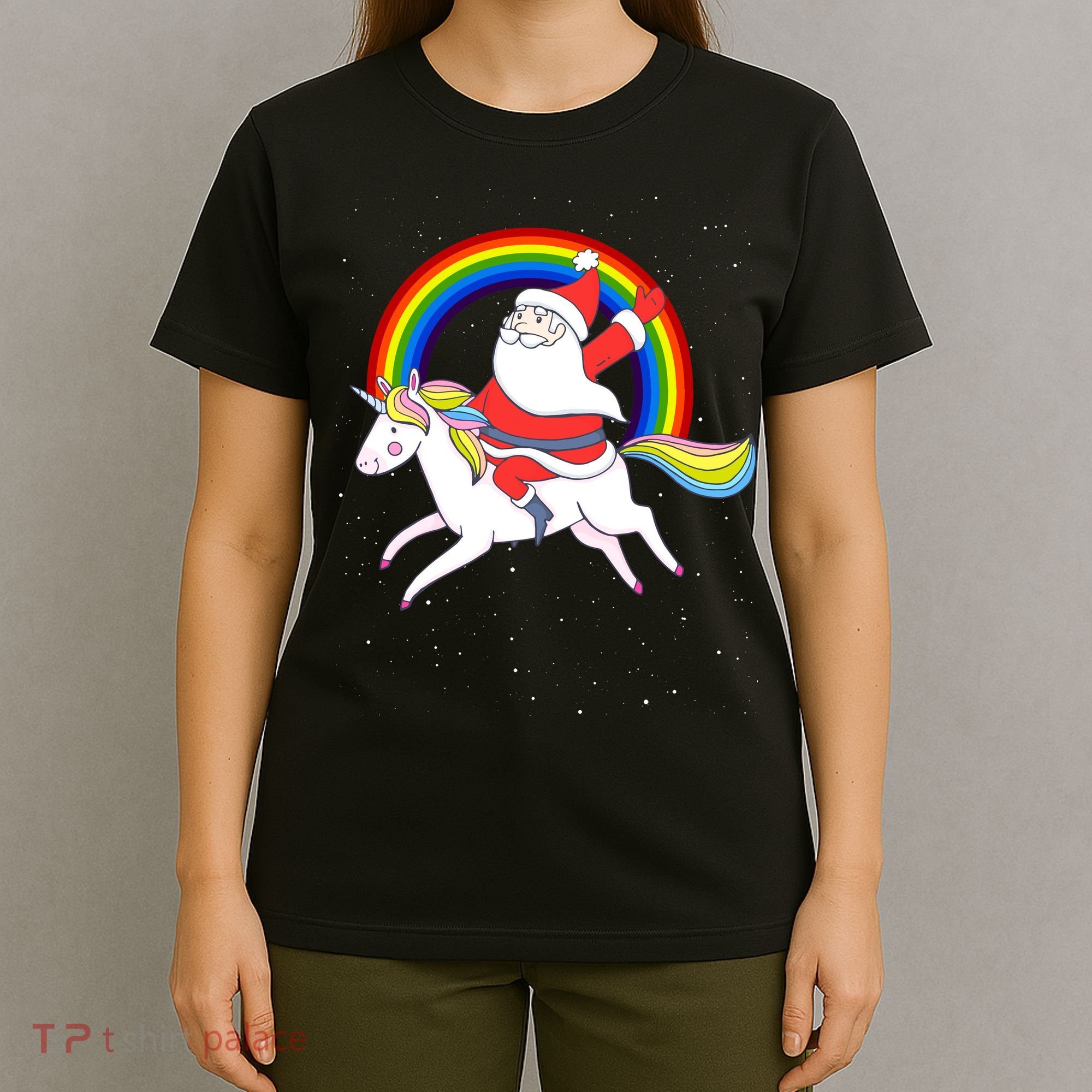 Santa Claus Unicorn Christmas Magic T-Shirt