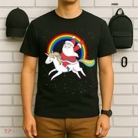Santa Claus Unicorn Christmas Magic T-Shirt thumb 6
