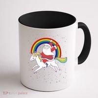Santa Claus Unicorn Christmas Magic Coffee Mug thumb 1