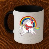 Santa Claus Unicorn Christmas Magic Coffee Mug thumb 2
