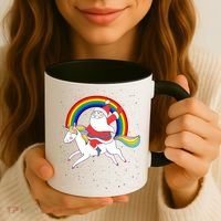 Santa Claus Unicorn Christmas Magic Coffee Mug thumb 3