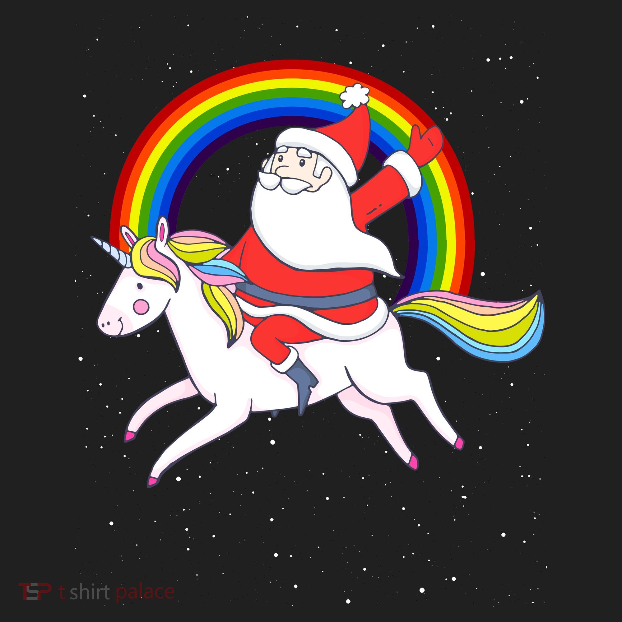Santa Claus Unicorn Christmas Magic Beanie