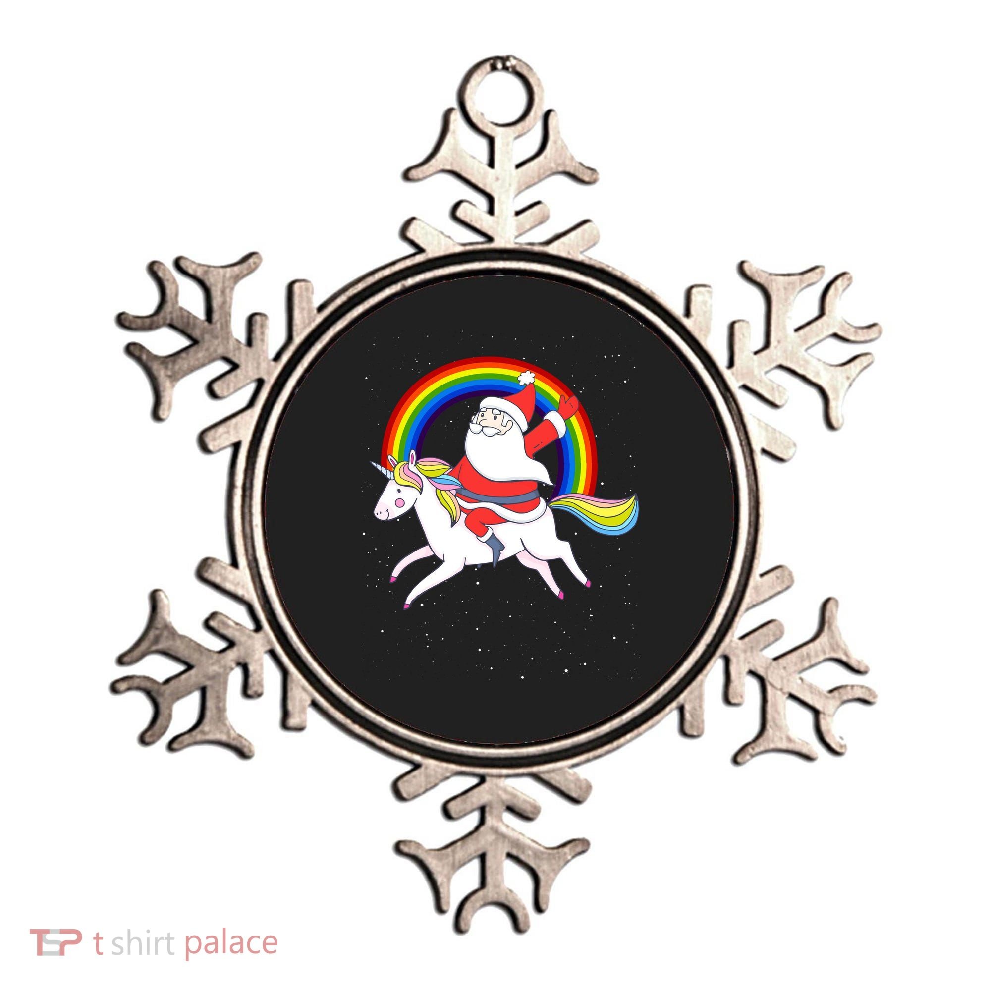 Santa Claus Unicorn Christmas Magic Ornament