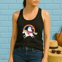 Santa Claus Unicorn Christmas Magic Women's Tank Top thumb 2