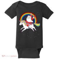 Santa Claus Unicorn Christmas Magic Baby Bodysuit thumb 0