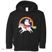 Santa Claus Unicorn Christmas Magic Toddler Hoodie thumb 0