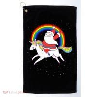 Santa Claus Unicorn Christmas Magic Golf Towel thumb 0