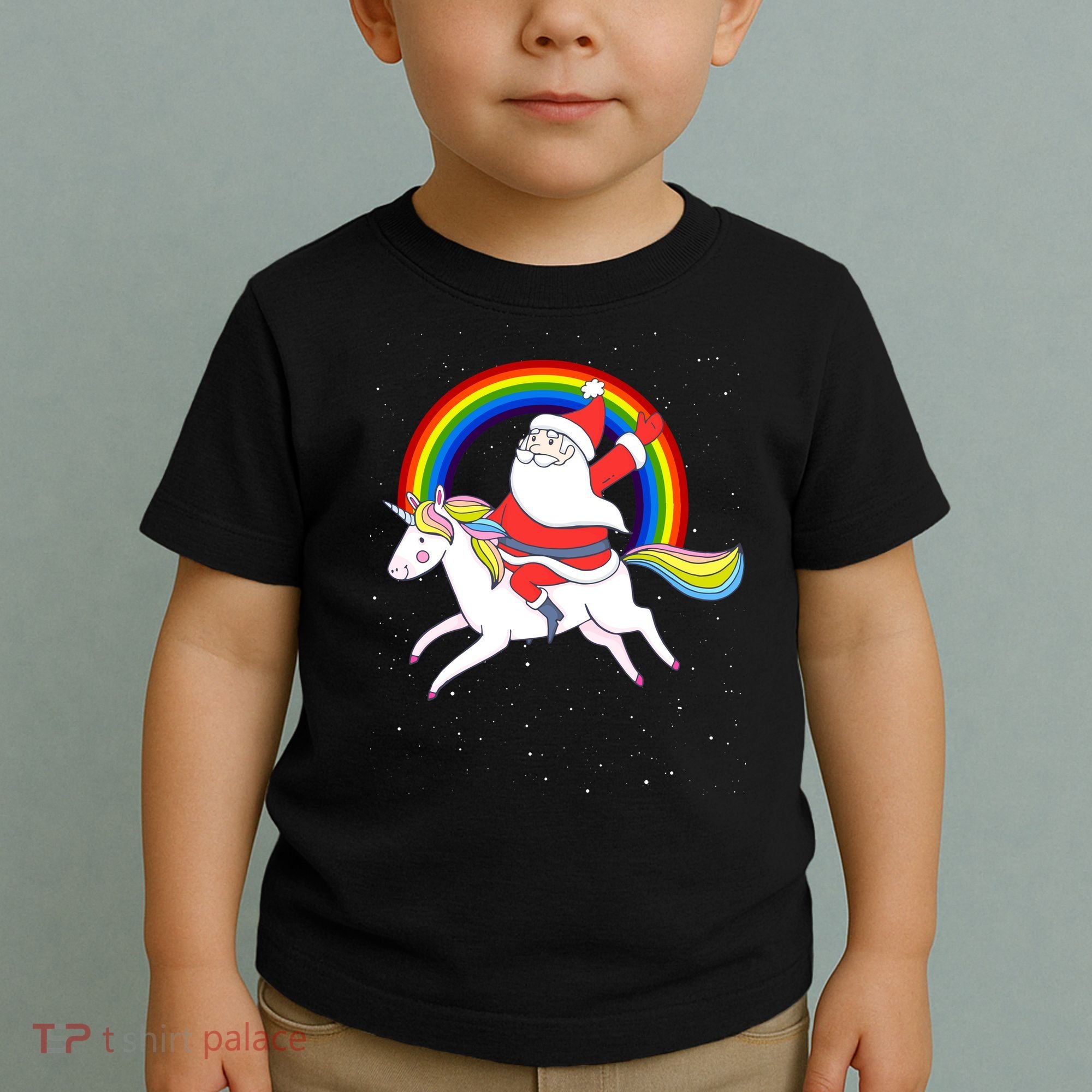 Santa Claus Unicorn Christmas Magic Toddler T-Shirt