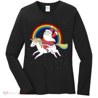 Santa Claus Unicorn Christmas Magic Women's Long Sleeve Shirt thumb 0