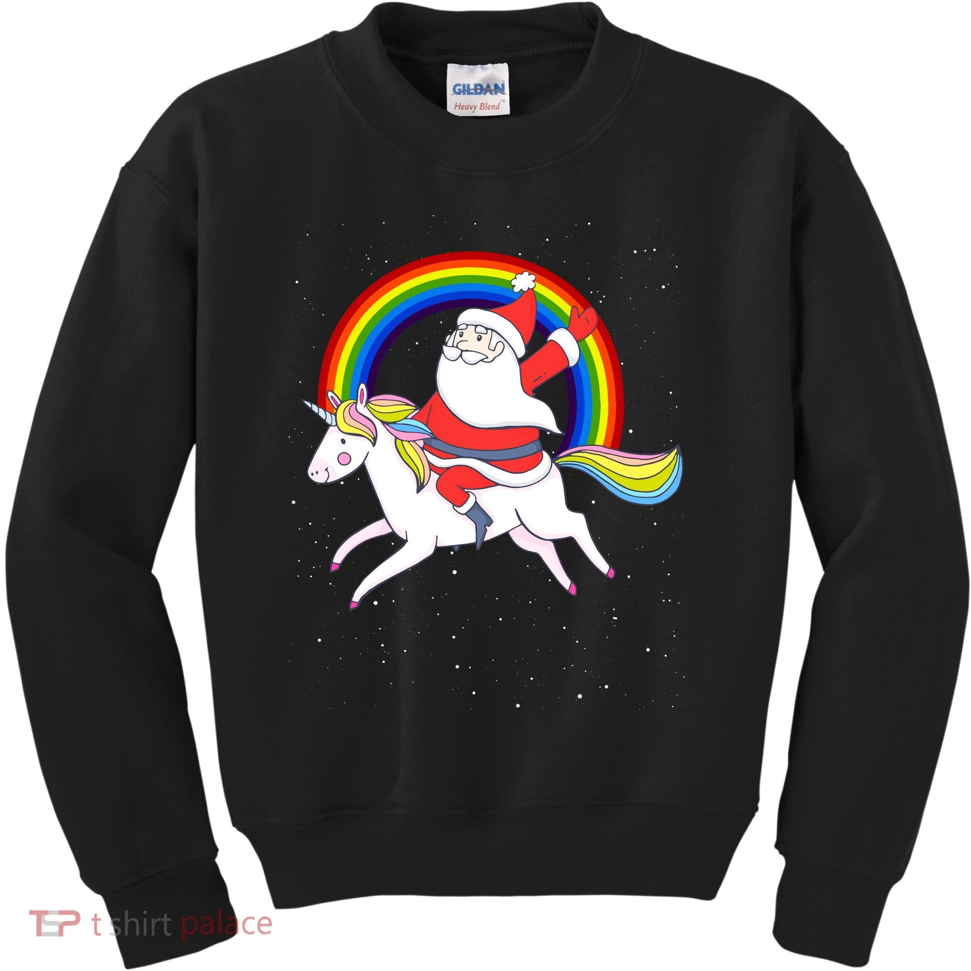 Santa Claus Unicorn Christmas Magic Kids Sweatshirt