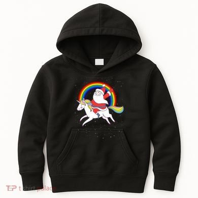 Santa Claus Unicorn Christmas Magic Kids Hoodie