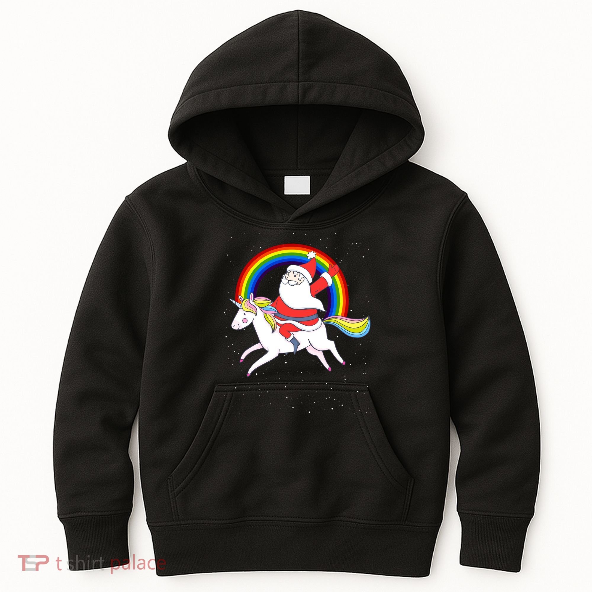 Santa Claus Unicorn Christmas Magic Kids Hoodie