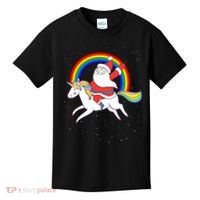 Santa Claus Unicorn Christmas Magic Kids T-Shirt thumb 0
