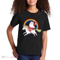 Santa Claus Unicorn Christmas Magic Kids T-Shirt thumb 2