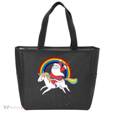Santa Claus Unicorn Christmas Magic Tote Bag