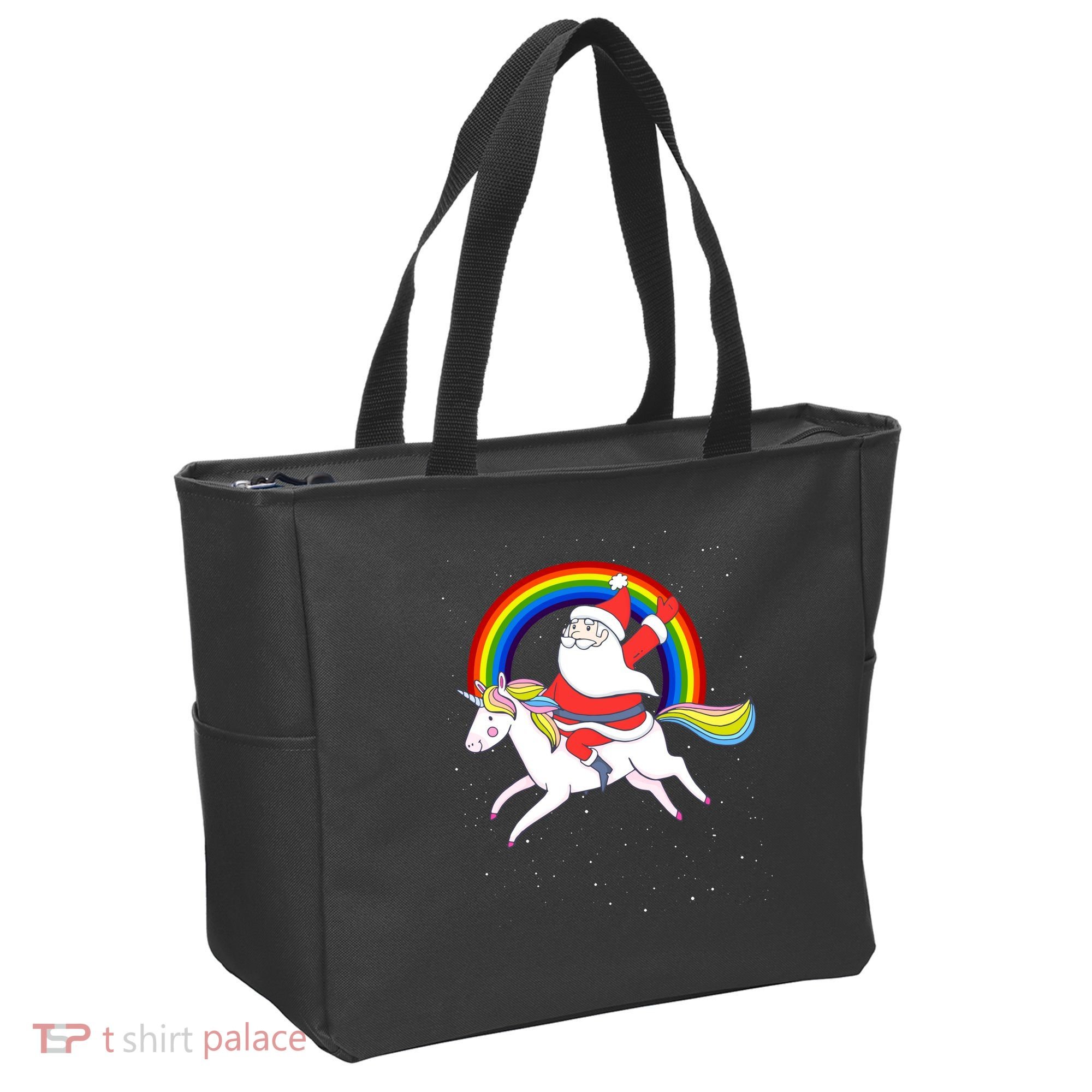 Santa Claus Unicorn Christmas Magic Tote Bag
