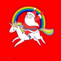 Santa Claus Unicorn Christmas Magic Santa Hat thumb 1