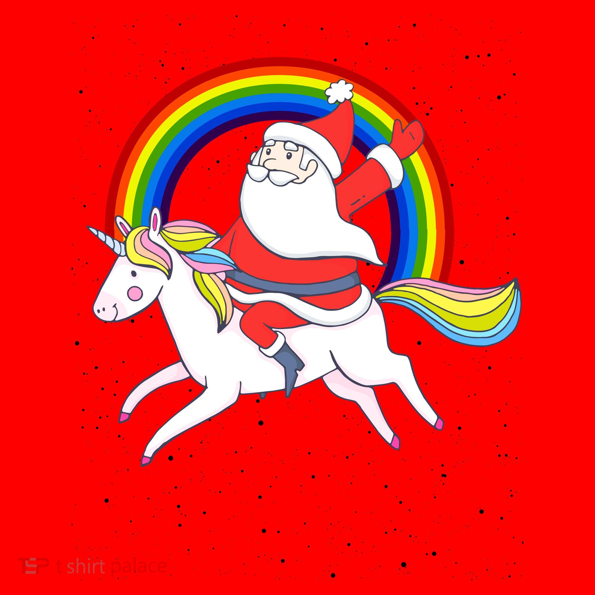 Santa Claus Unicorn Christmas Magic Santa Hat