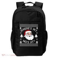 Santa Claus Where's My Ho's At? Funny Ugly Christmas Backpack thumb 0