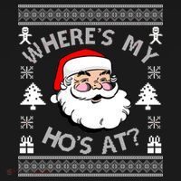 Santa Claus Where's My Ho's At? Funny Ugly Christmas Bucket Hat thumb 4