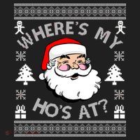 Santa Claus Where's My Ho's At? Funny Ugly Christmas Beanie thumb 2
